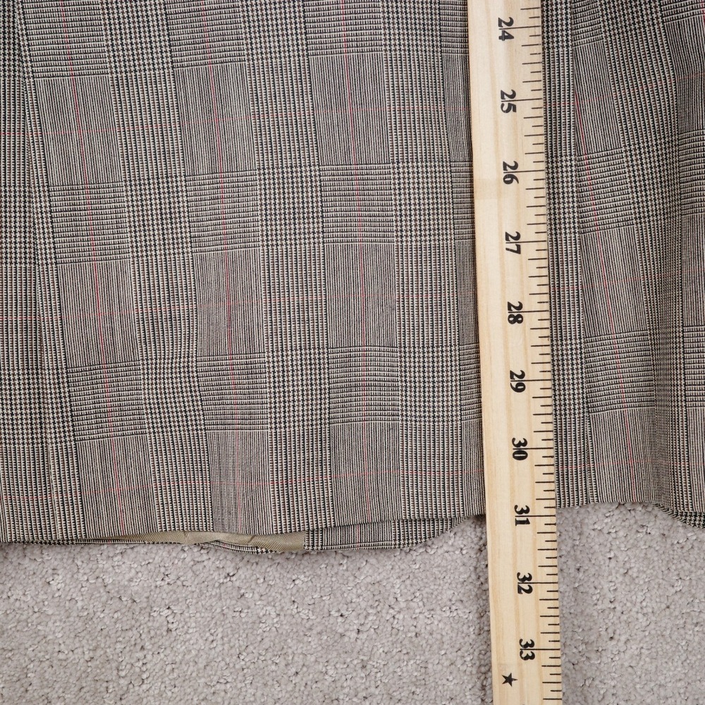 Jos A Bank Executive Suit Men 40R 31W 31L‎ Black Red Houndstooth Plaid Classic - Picture 8 of 16
